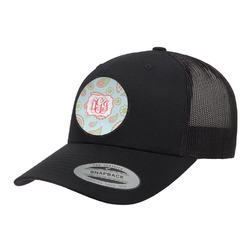 Blue Paisley Trucker Hat - Black (Personalized)