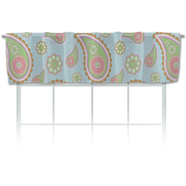 Custom Blue Paisley Valance