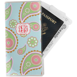 Blue Paisley Travel Document Holder