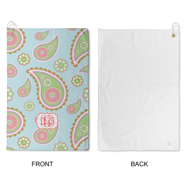 Blue Paisley Waffle Weave Golf Towel - Approval