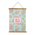 Blue Paisley Wall Hanging Tapestry - Tall (Personalized)