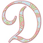 Blue Paisley Letter Decal - Medium (Personalized)
