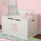 Blue Paisley Wall Monogram on Toy Chest