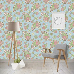 Blue Paisley Wallpaper & Surface Covering (Peel & Stick - Repositionable)