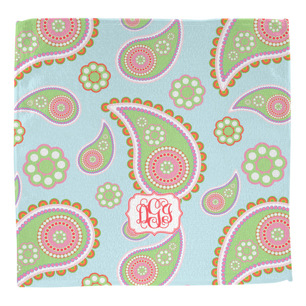 Blue Paisley Washcloth - Front - No Soap