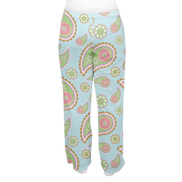 Blue Paisley Women's Pj on model - Back