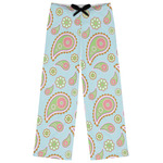 Blue Paisley Womens Pajama Pants - XS