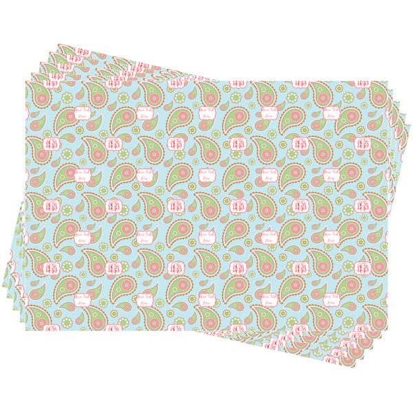 Blue Paisley Wrapping Paper - 5 Sheets Approval