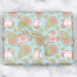 Blue Paisley Wrapping Paper (Personalized)