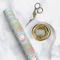 Blue Paisley Wrapping Paper Roll - Matte - In Context