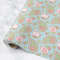Blue Paisley Wrapping Paper Roll - Matte - Medium - Main