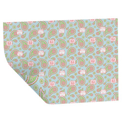 Blue Paisley Wrapping Paper Sheets - Double-Sided - 20" x 28" (Personalized)