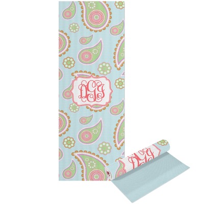 Blue Paisley Yoga Mat - Printable Front and Back (Personalized)