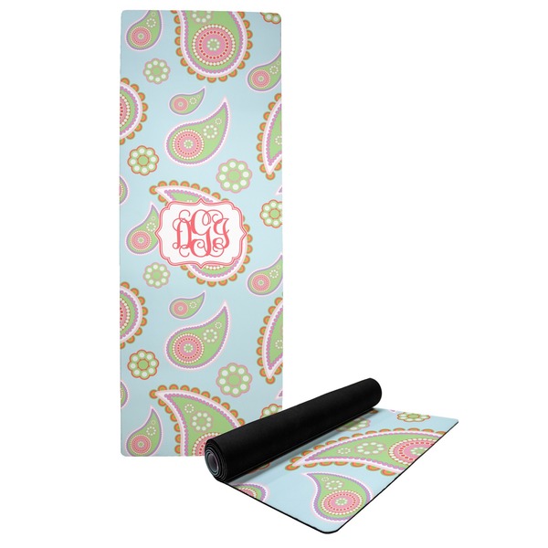 Custom Blue Paisley Yoga Mat (Personalized)