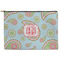 Blue Paisley Zipper Pouch - Large - 12.5"x8.5" (Personalized)