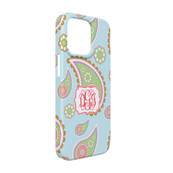 Blue Paisley iPhone Case - Plastic - iPhone 13 (Personalized)
