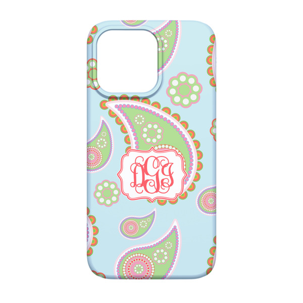 Blue Paisley iPhone 13 Case - Back