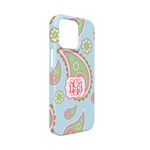 Blue Paisley iPhone Case - Plastic - iPhone 13 Mini (Personalized)