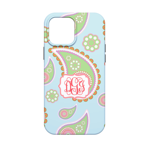 Blue Paisley iPhone 13 Mini Tough Case - Back