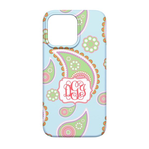 Blue Paisley iPhone 13 Pro Case - Back