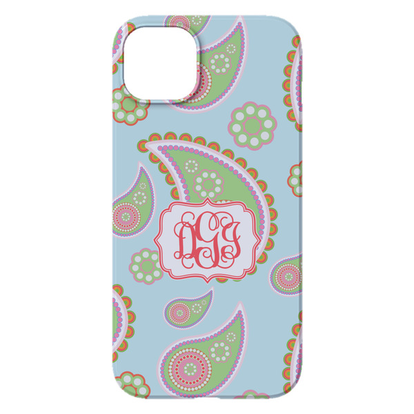 Blue Paisley iPhone 14 Plus Case - Back