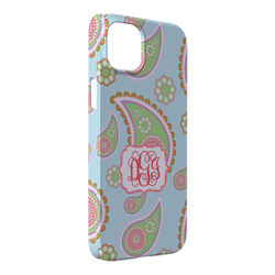 Blue Paisley iPhone Case - Plastic - iPhone 14 Pro Max (Personalized)