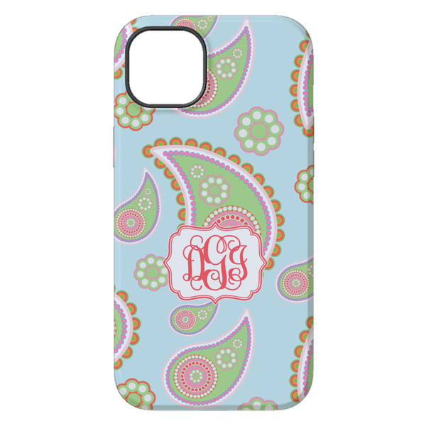 Blue Paisley iPhone 14 Pro Max Tough Case - Back