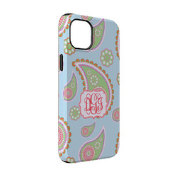 Blue Paisley iPhone Case - Rubber Lined - iPhone 14 (Personalized)