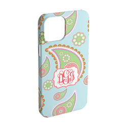 Blue Paisley iPhone Case - Plastic - iPhone 15 (Personalized)