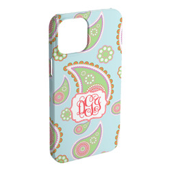 Blue Paisley iPhone Case - Plastic (Personalized)