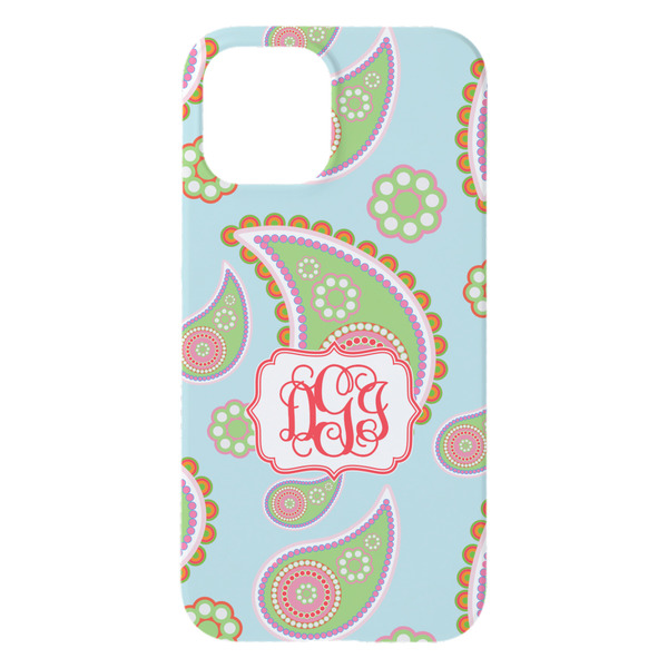 Blue Paisley iPhone 15 Pro Max Case - Back