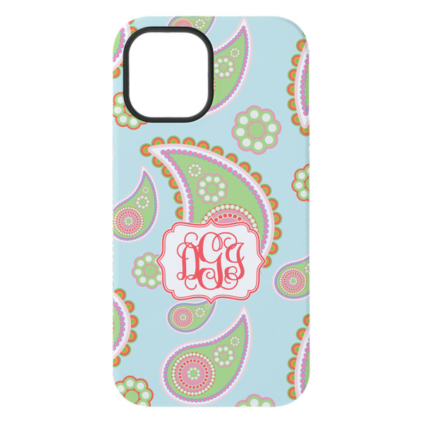 Blue Paisley iPhone 15 Pro Max Tough Case - Back