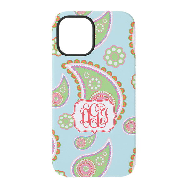 Blue Paisley iPhone 15 Pro Tough Case - Back