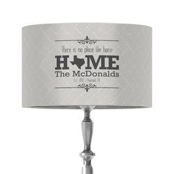 Home State 12" Drum Lamp Shade - Fabric (Personalized)