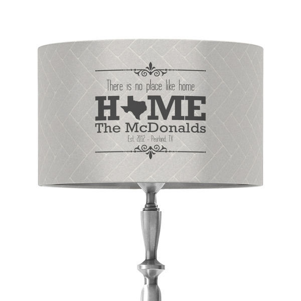 Custom Home State 12" Drum Lamp Shade - Fabric (Personalized)