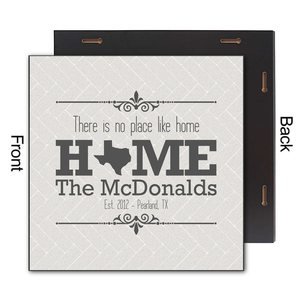 Home State 12x12 Wood Print - Front & Back View