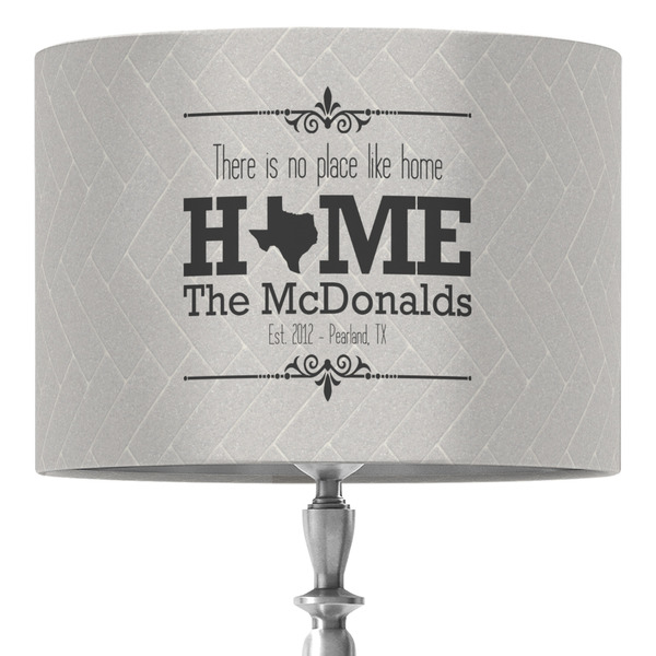 Custom Home State 16" Drum Lamp Shade - Fabric (Personalized)