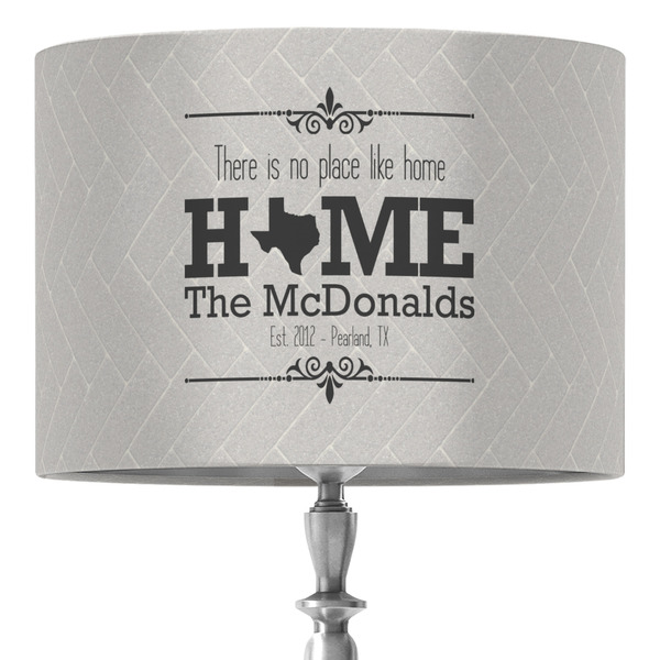 Custom Home State 16" Drum Lamp Shade - Fabric (Personalized)