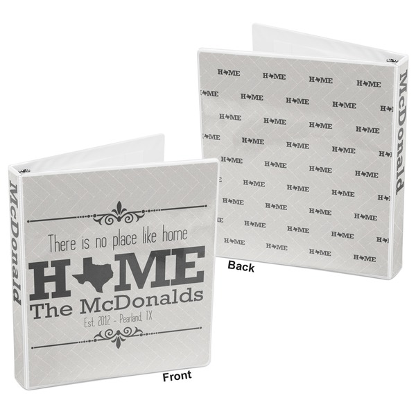 Home State 3-Ring Binder Front and Back