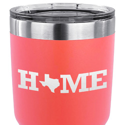 Home State 30 oz Stainless Steel Tumbler - Coral - Single Sided (Personalized)