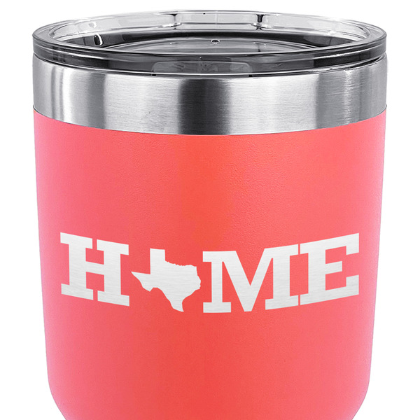 Home State 30 oz Stainless Steel Ringneck Tumbler - Coral - CLOSE UP