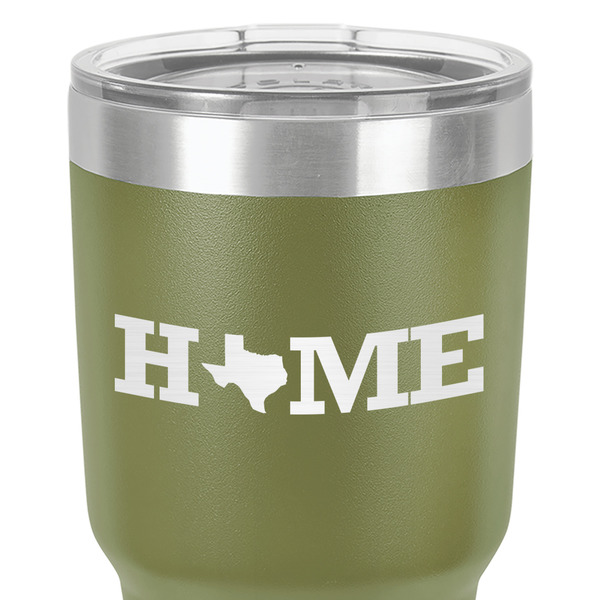 Home State 30 oz Stainless Steel Ringneck Tumbler - Olive - Close Up