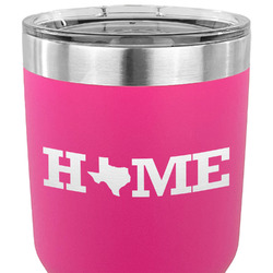 Home State 30 oz Stainless Steel Tumbler - Pink - Single Sided (Personalized)