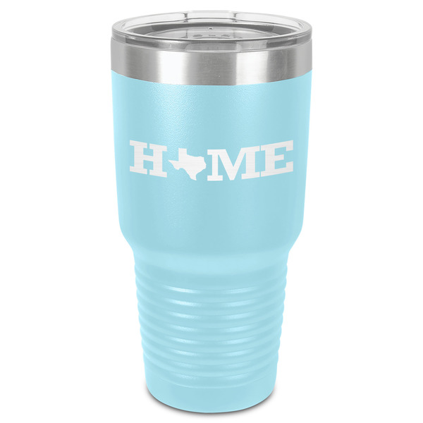 Custom Home State 30 oz Stainless Steel Tumbler - Teal - Single-Sided (Personalized)