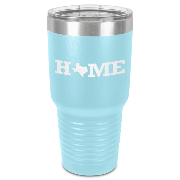Custom Home State 30 oz Stainless Steel Tumbler - Teal - Single-Sided (Personalized)