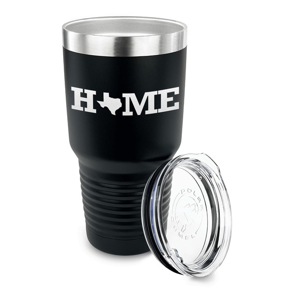 Home State 30 oz Stainless Steel Ringneck Tumblers - Black - LID OFF