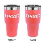 Home State 30 oz Stainless Steel Tumbler - Coral - Double Sided (Personalized)