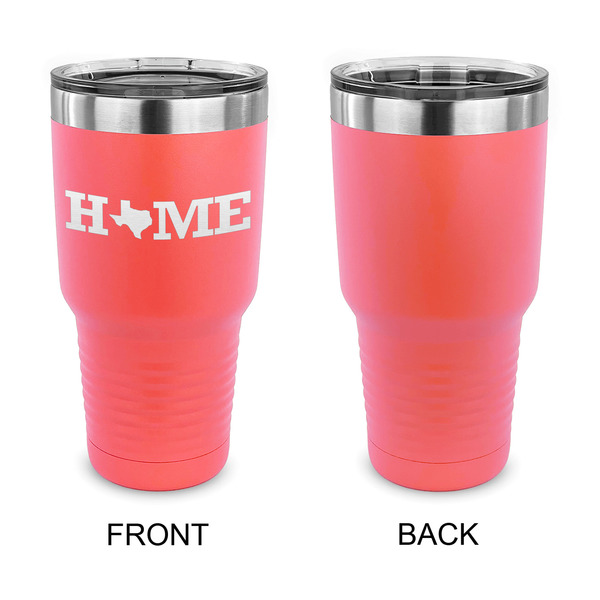 Home State 30 oz Stainless Steel Ringneck Tumblers - Coral - Single Sided - APPROVAL