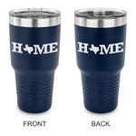 Home State 30 oz Stainless Steel Tumbler - Navy - Double Sided (Personalized)