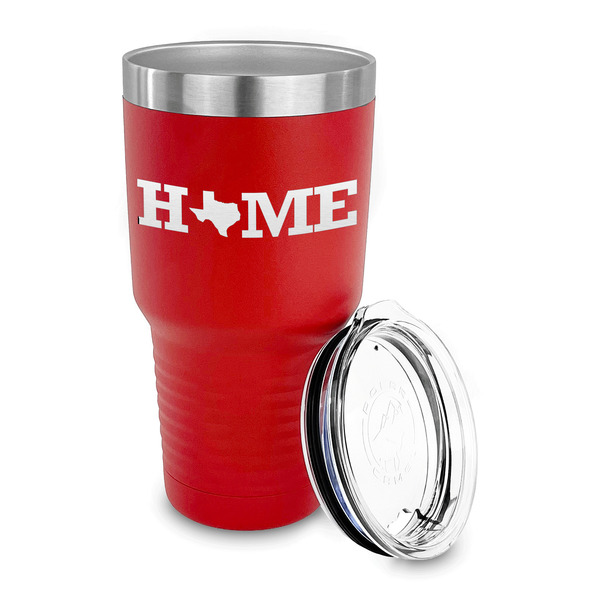 Home State 30 oz Stainless Steel Ringneck Tumblers - Red - LID OFF